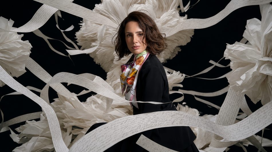 Fitas de papel, plano largo